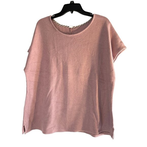 Jules & James Womens Short Sleeve Pink Sweater Top Size XL - Picture 1 of 3